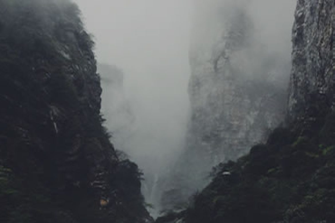 By the mountain square